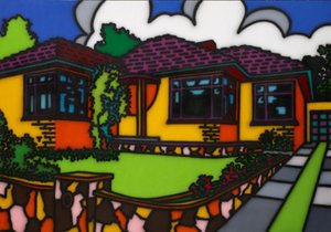 Triple fronted, 1987 by Howard Arkley