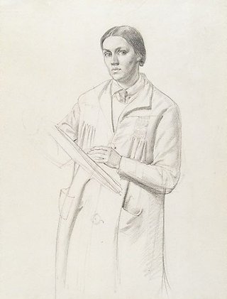 AGNSW collection Nora Heysen Self portrait with smock 1928