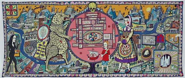 AGNSW collection Grayson Perry Map of truths and beliefs 2011