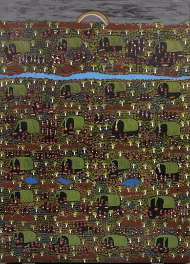 AGNSW collection Audrey Kngwarreye, Lucky Kngwarreye Untitled (old time landscape) 1992