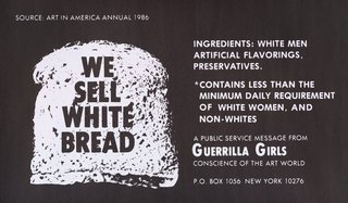 AGNSW collection Guerrilla Girls We sell white bread 1987
