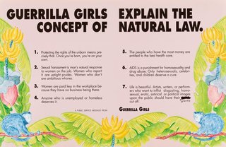 AGNSW collection Guerrilla Girls Guerrilla Girls explain the concepts of natural law 1992