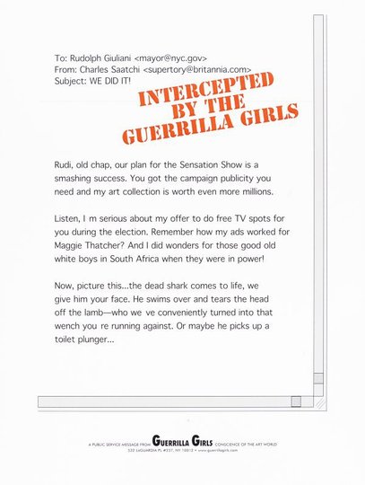 AGNSW collection Guerrilla Girls Intercepted by the Guerrilla Girls 1999