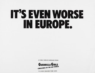 AGNSW collection Guerrilla Girls It's even worse in Europe 1986
