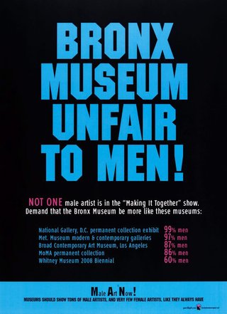 AGNSW collection Guerrilla Girls Bronx Museum unfair to men 2008
