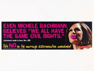 AGNSW collection Guerrilla Girls Even Michele Bachmann believes "We all have the same civil rights" (billboard project) 2012