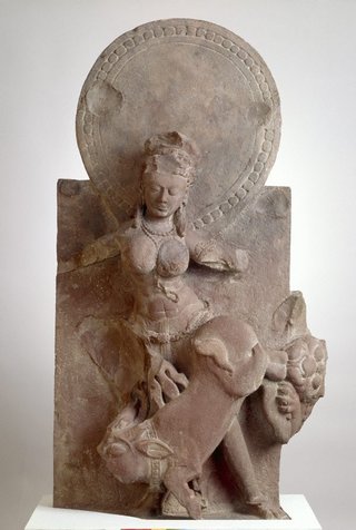 AGNSW collection Durga slaying the buffalo demon Mahisha (Mahishasuramardini) early 10th century