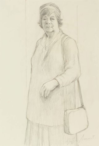 AGNSW collection Jeffrey Smart Figure study for Margaret Olley 1994