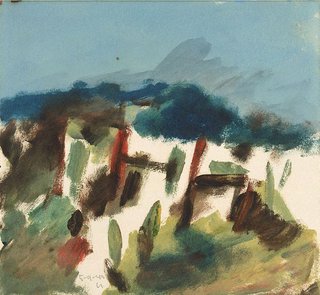 AGNSW collection Sidney Nolan Dimboola landscape 1942