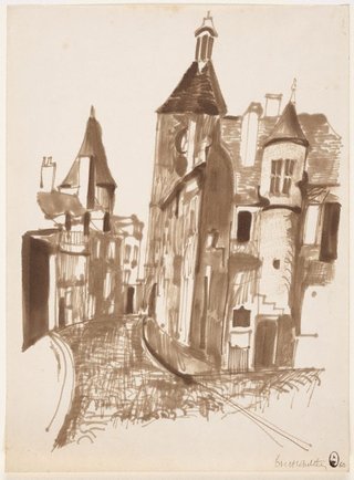 AGNSW collection Brett Whiteley (Street scene, Paris) 1960