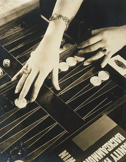 AGNSW collection Edward Steichen The Play of Modern Hands (hands of Ilka Chase, Backgammon) 1931