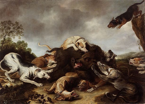 AGNSW collection Frans Snyders The boar hunt circa 1650s