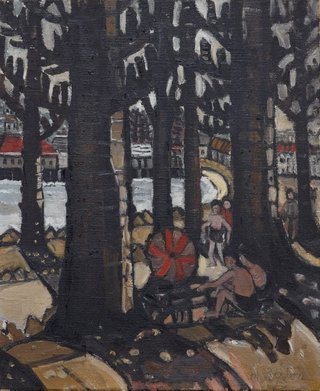 AGNSW collection Margaret Preston Manly Harbour Beach 1943