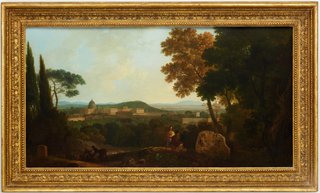 AGNSW collection Richard Wilson St Peter's and the Vatican from the Janiculum, Rome 1757-1764