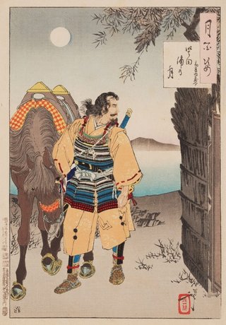 AGNSW collection Tsukioka Yoshitoshi Katada Bay moon - Saitō Kuranosuke 01 June 1888
