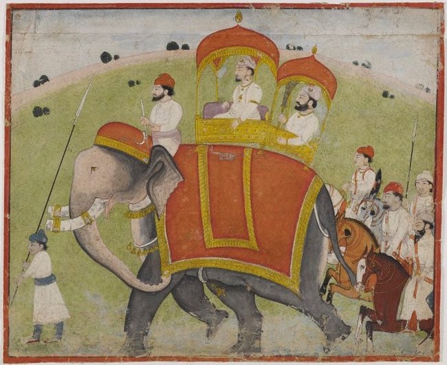 AGNSW collection Raja on elephant 19th century