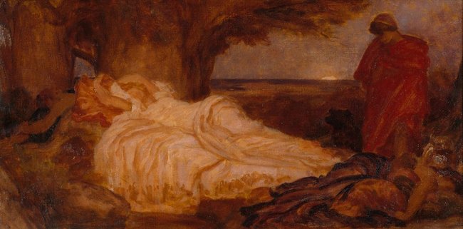 AGNSW collection Frederic, Lord Leighton Colour study for 'Cymon and Iphigenia' 1884