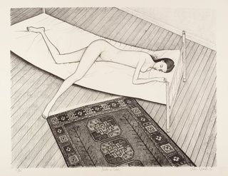 AGNSW collection John Brack Nude on bed 1972