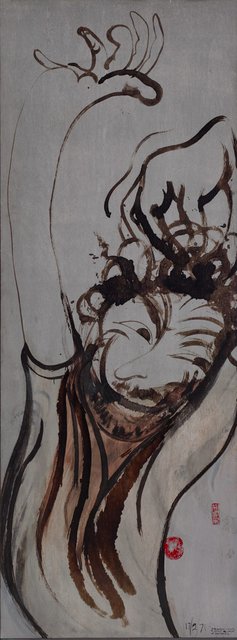 AGNSW collection Brett Whiteley Self portrait after three bottles of wine 1971