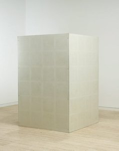 Wall drawing #23: drawing series A on aluminium box. One series on each face, 1969 by Sol LeWitt
