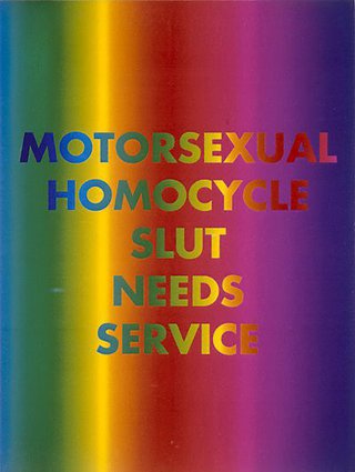 AGNSW collection David McDiarmid Motorsexual homocycle slut needs servicing 1994-1995
