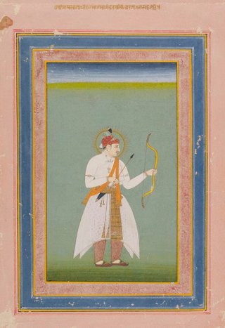 AGNSW collection Maharaja with bow and arrow 18th century