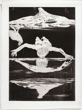 AGNSW collection Arthur Boyd (Illustration for Peter Porter's poem 'The Narcissus emblems') 1983-1984