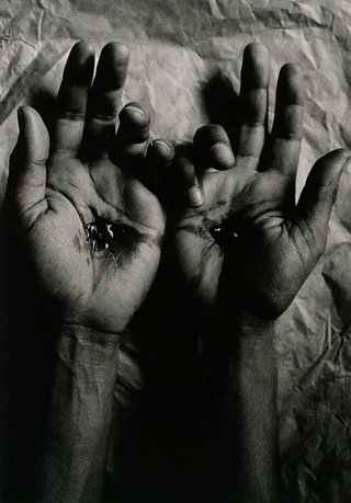 AGNSW collection Michael Riley Untitled (crucified hands) 1992