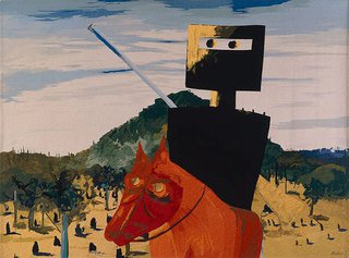 AGNSW collection Sidney Nolan, Portalegre Tapestry Workshop Ned Kelly 1975