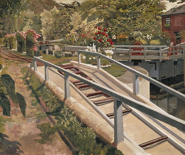AGNSW collection Stanley Spencer Cookham Lock 1935