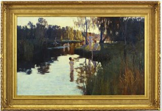 AGNSW collection Sydney Long By tranquil waters 1894