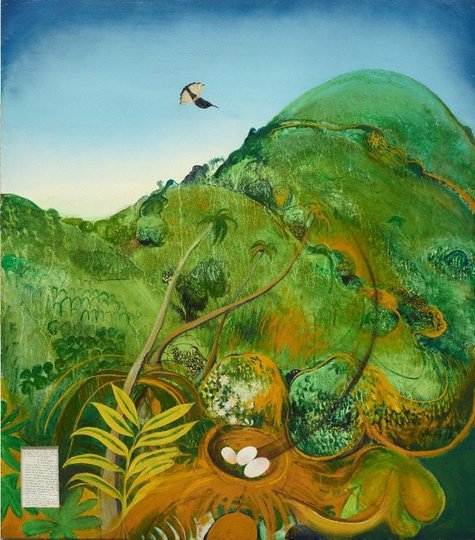 AGNSW collection Brett Whiteley The green mountain (Fiji) 1969