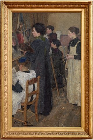 AGNSW collection E Phillips Fox Art students 1895