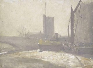 AGNSW collection Tom Roberts Thames barges circa 1909
