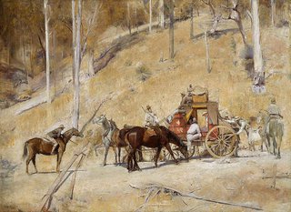 AGNSW collection Tom Roberts Bailed up 1895, 1927