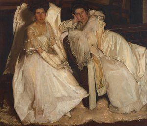 Two girls in white, 1904 by Hugh Ramsay