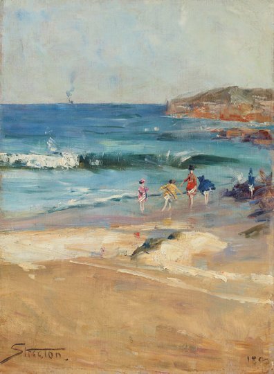 AGNSW collection Arthur Streeton Beach scene 1890