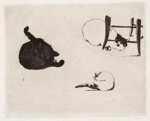 The cats, 1868-1869 by Edouard Manet