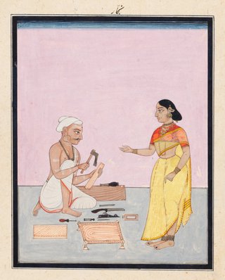 AGNSW collection Company style A carpenter and his wife circa 1770