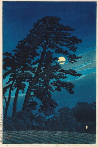 AGNSW collection Kawase Hasui Full moon in Magome 1930