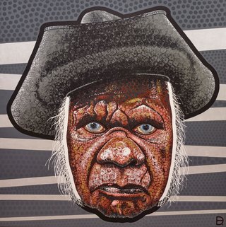 AGNSW prizes Blak Douglas Smoke and mirrors (Uncle Max Eulo), from Archibald Prize 2015