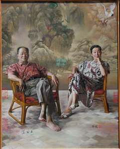 The artist couple: M Huang and F Yu