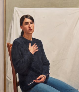 AGNSW prizes Tsering Hannaford Self-portrait, from Archibald Prize 2017