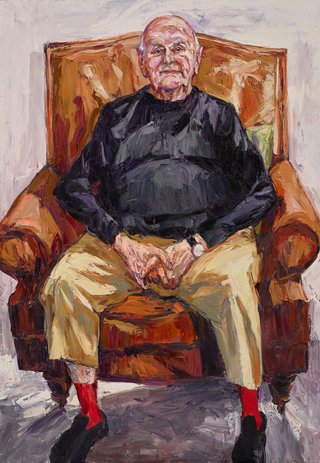 AGNSW prizes Nicholas Harding John Olsen AO, OBE, from Archibald Prize 2017