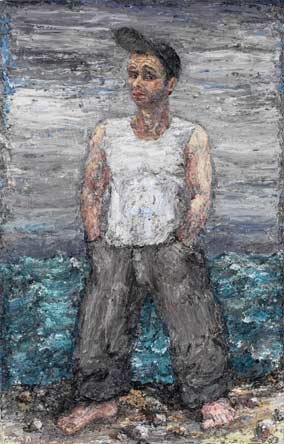 AGNSW prizes Paul Ryan Self-portrait, Bulli Beach, from Archibald Prize 2004