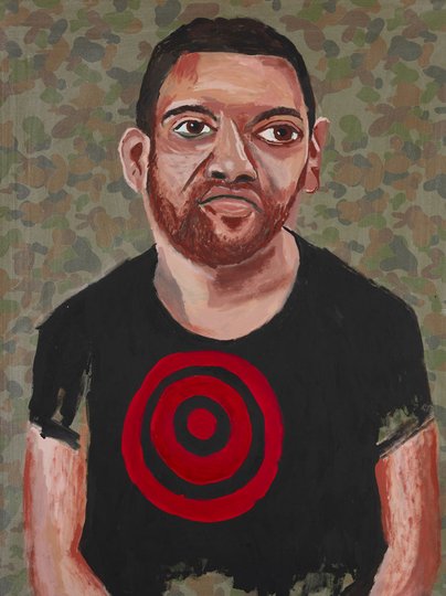 AGNSW prizes Vincent Namatjira Art is our weapon – portrait of Tony Albert, from Archibald Prize 2019
