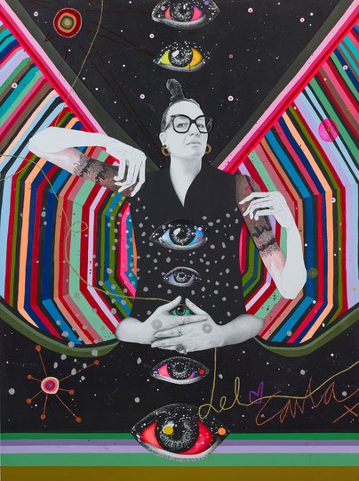 AGNSW prizes Carla Fletcher Charge of the Star Goddess (((Del Kathryn Barton))), from Archibald Prize 2019