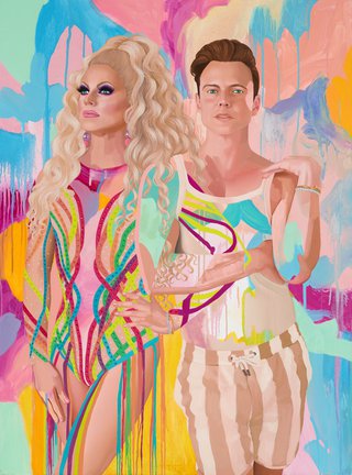 AGNSW prizes Kim Leutwyler Courtney and Shane, from Archibald Prize 2022