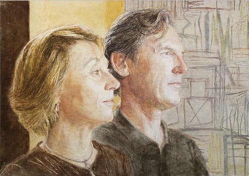 AGNSW prizes Jenny Sages Anita and Luca, from Archibald Prize 2008