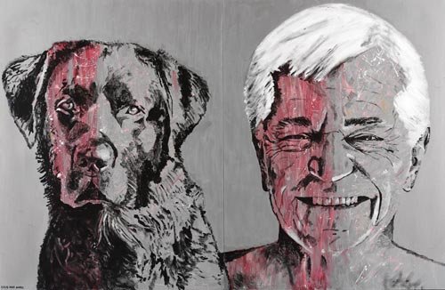 AGNSW prizes Gillie and Marc Schattner John and his black dog, from Archibald Prize 2006